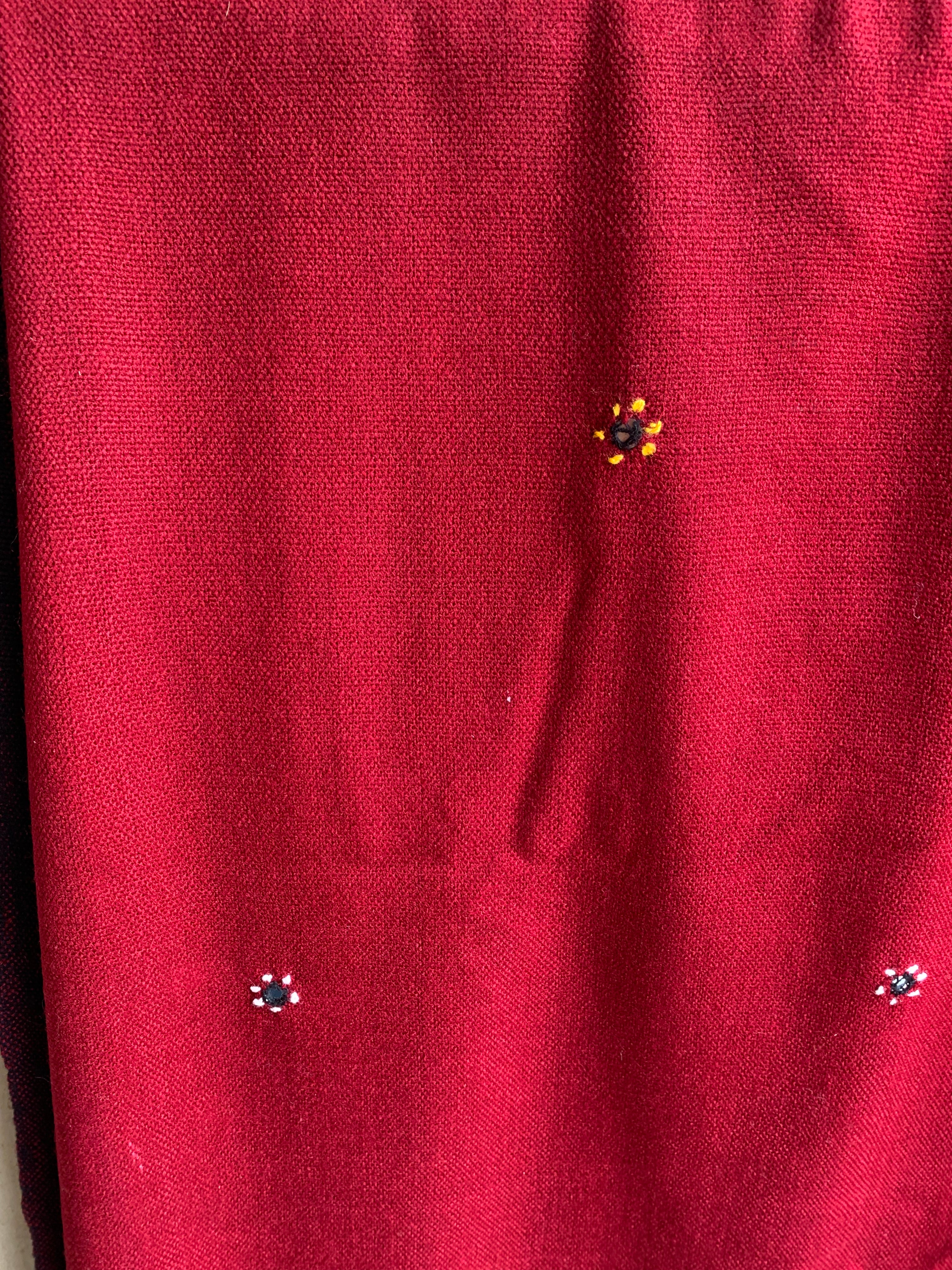 Red Woollen Dupatta from Amodini