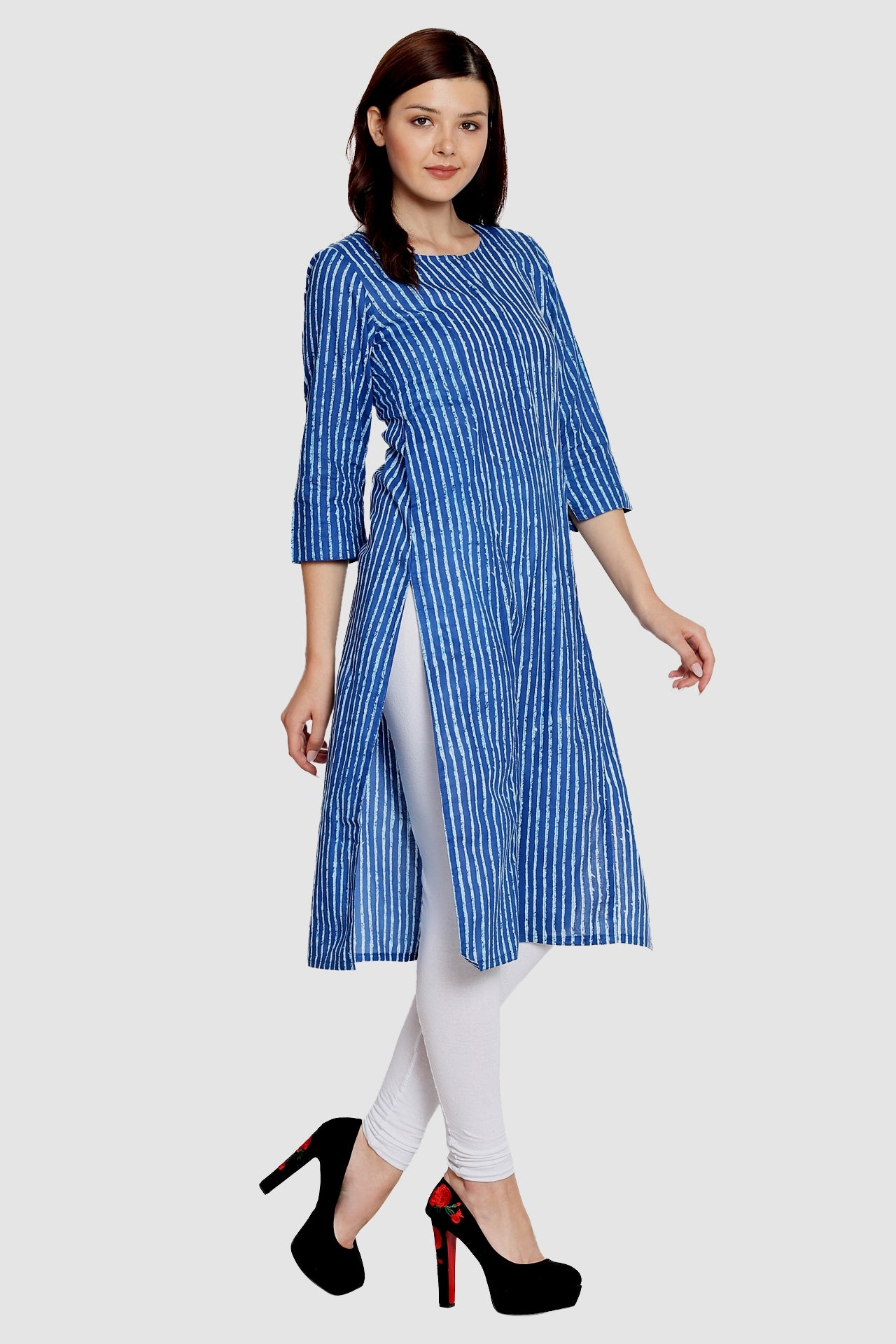 Amodini Blue Cotton kurta