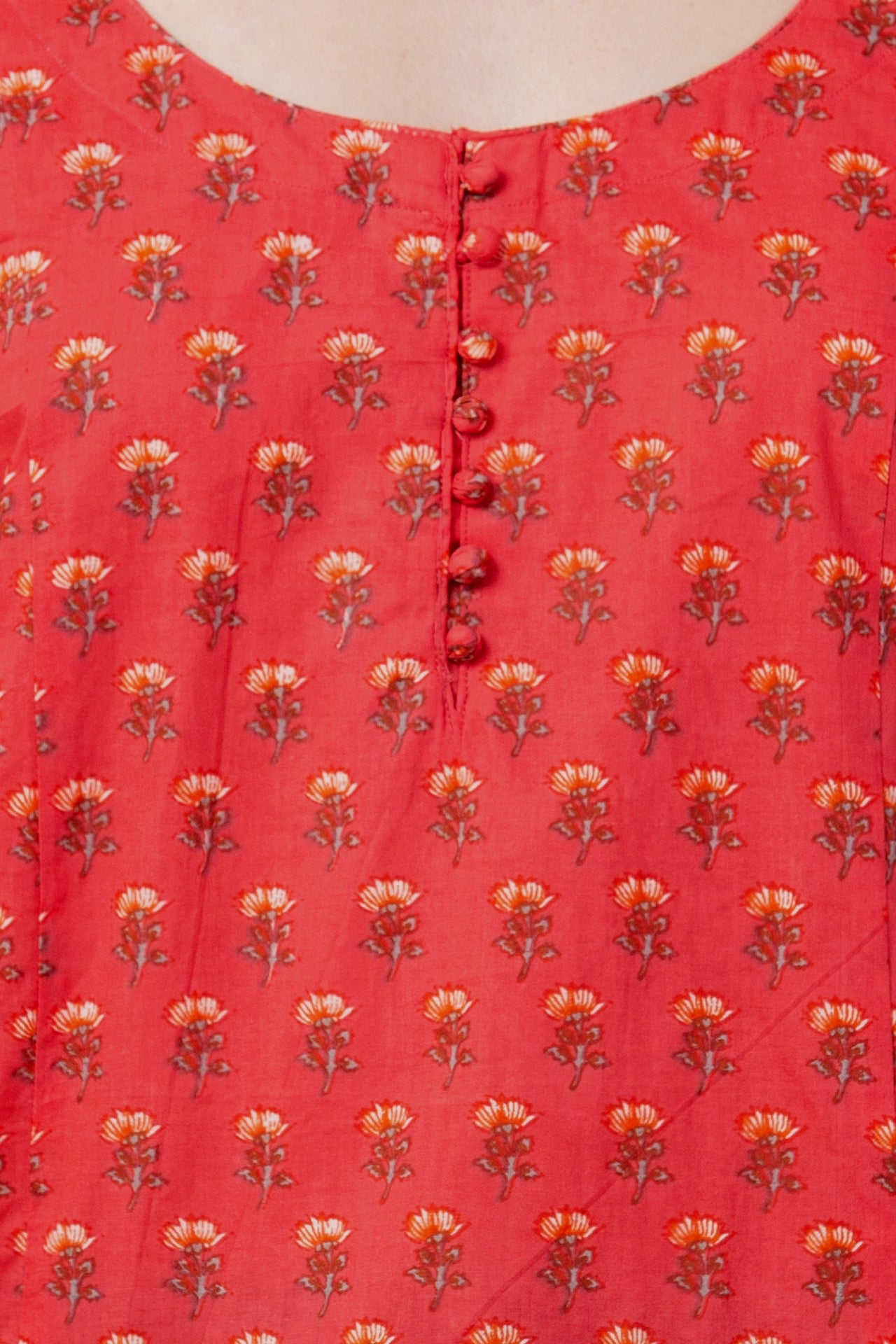 Amodini Pink Printed Cotton Kurta