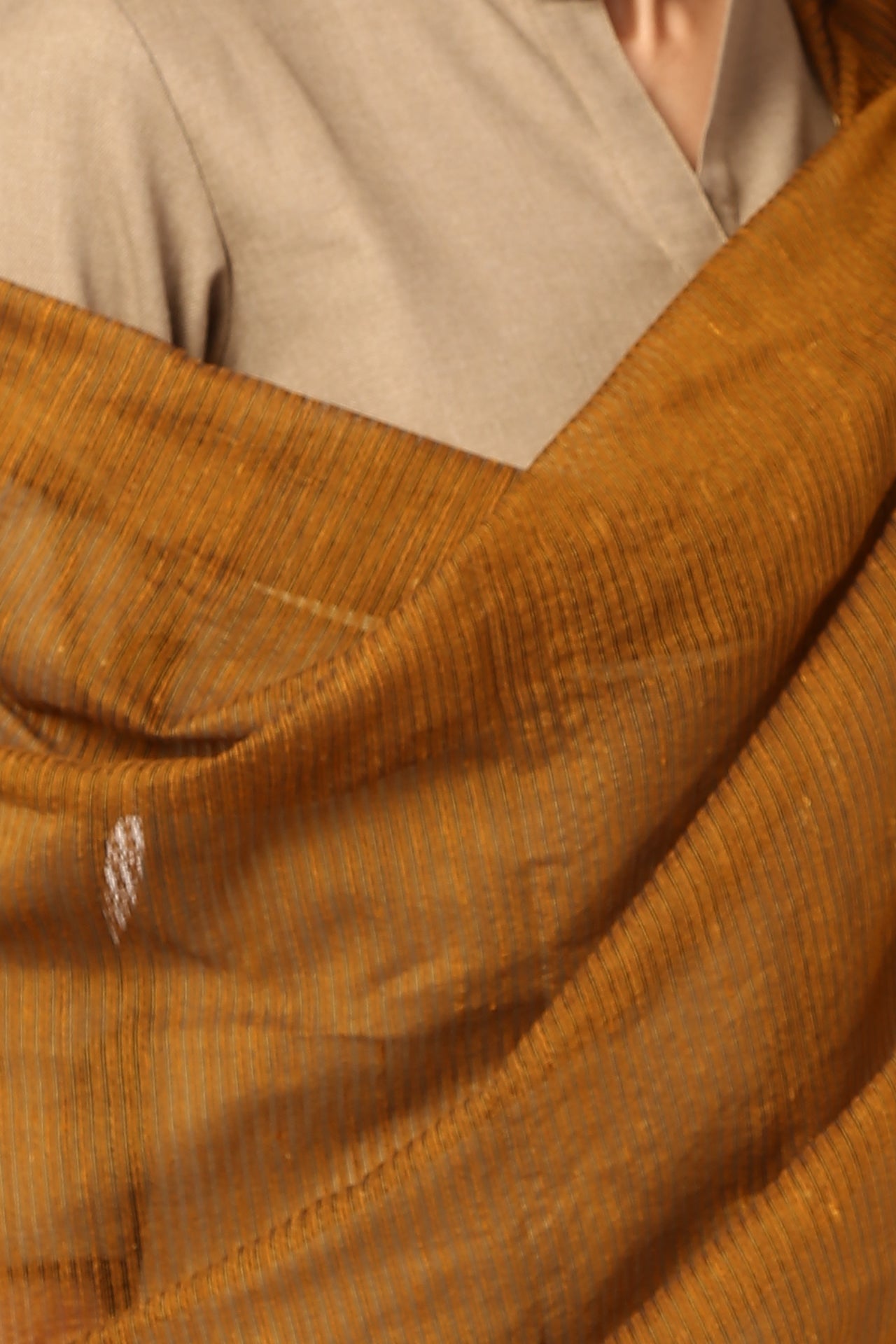 AMODINI BROWN WITH GREY BORDER BLENDED DUPATTA