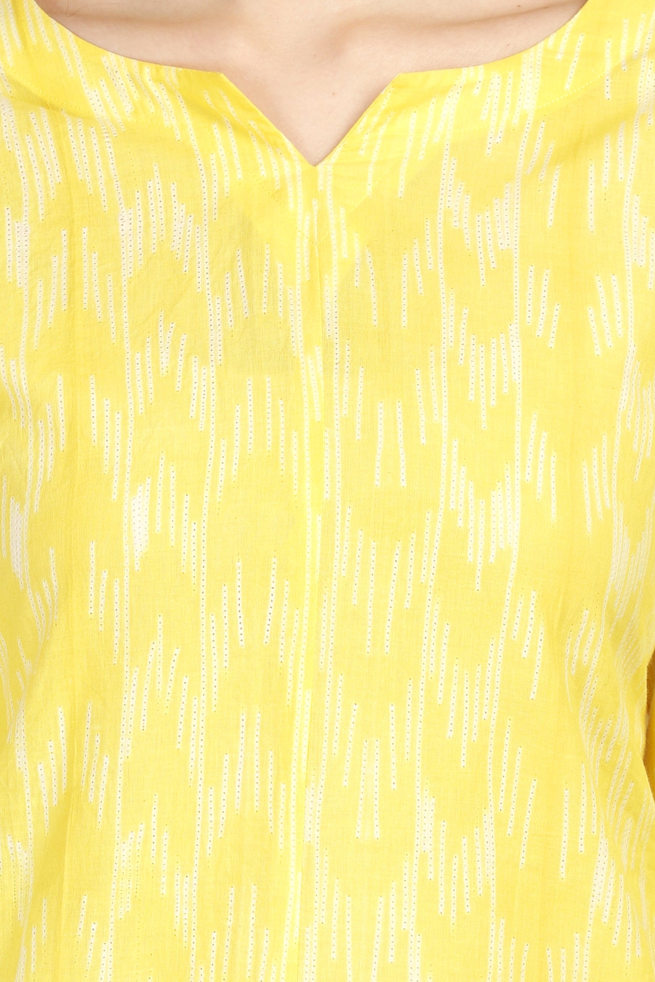 Amodini Yellow Shibori Cotton Kurta