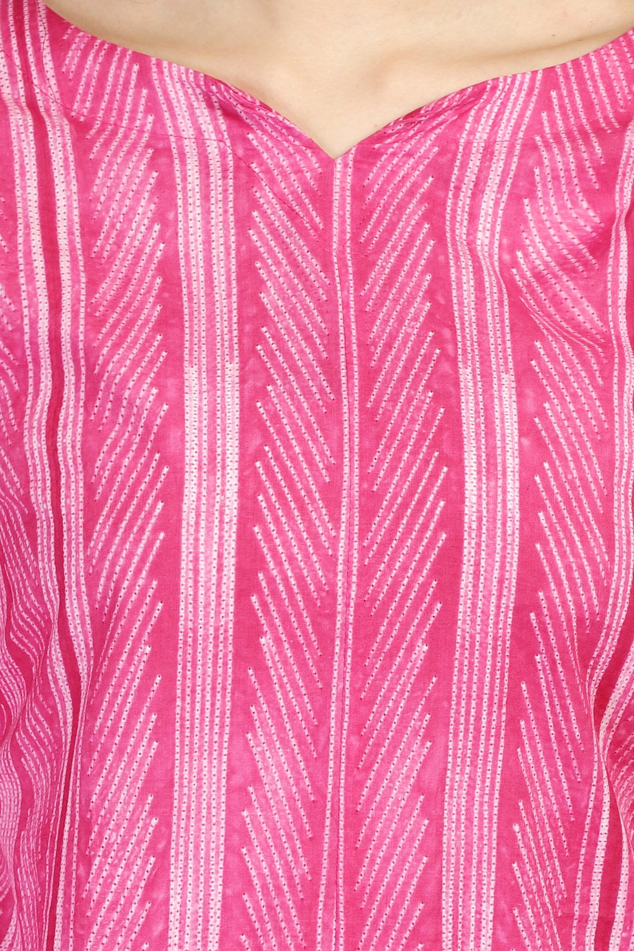 Amodini Pink Shibori Cotton Kurta