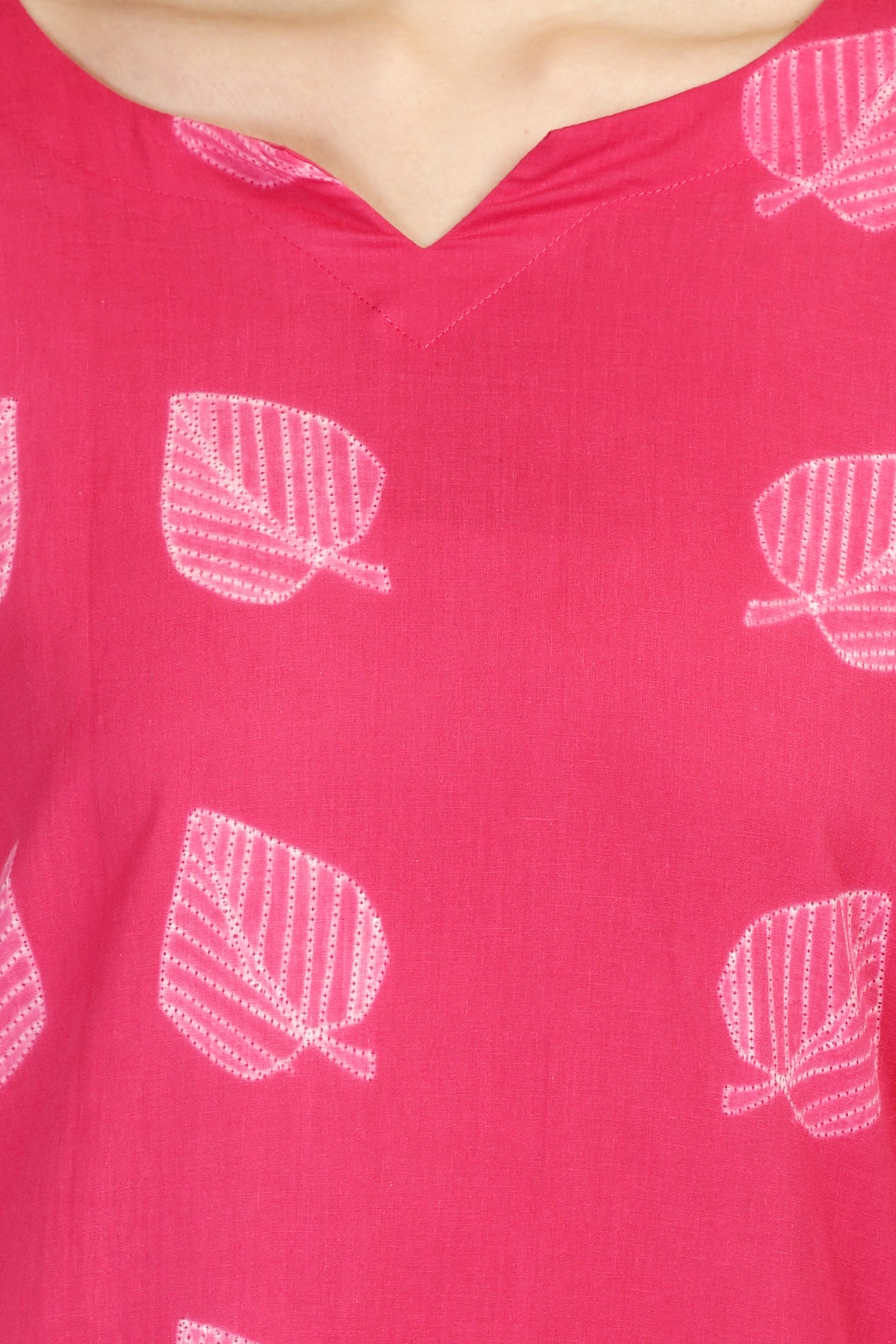 Amodini Pink Floral Shibori Cotton Kurta