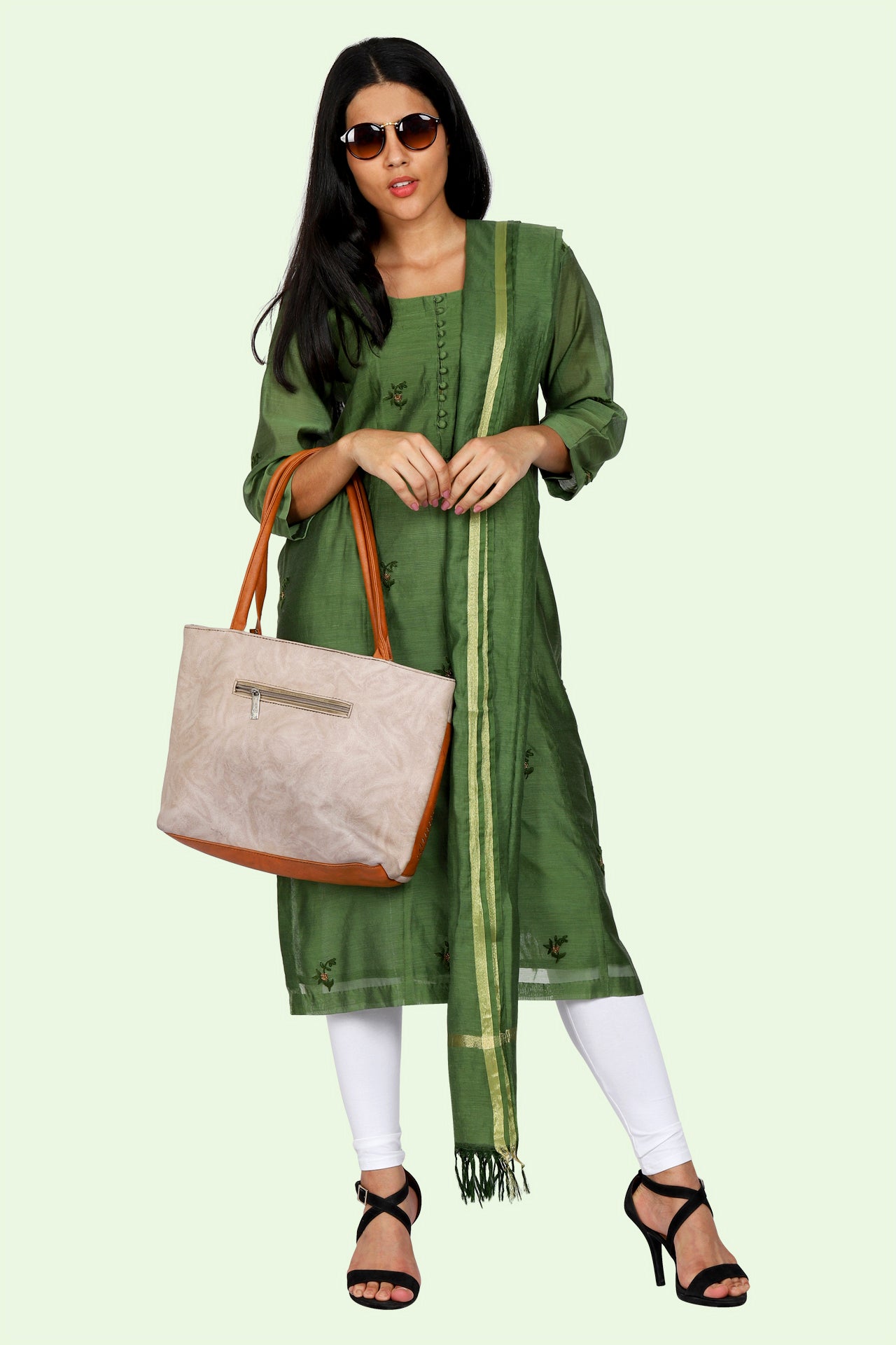 GREEN ART SILK DUPATTA